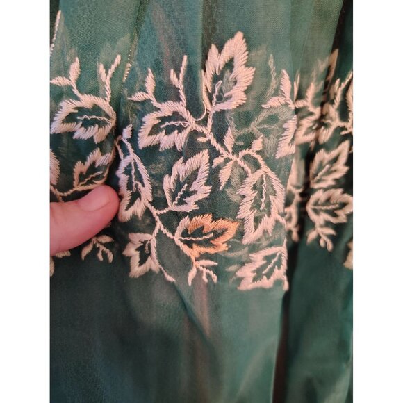 Vintage AFL CIO Union Made 1950's Dress, Green Orange, Small Sleeveless READ - Picture 6 of 13